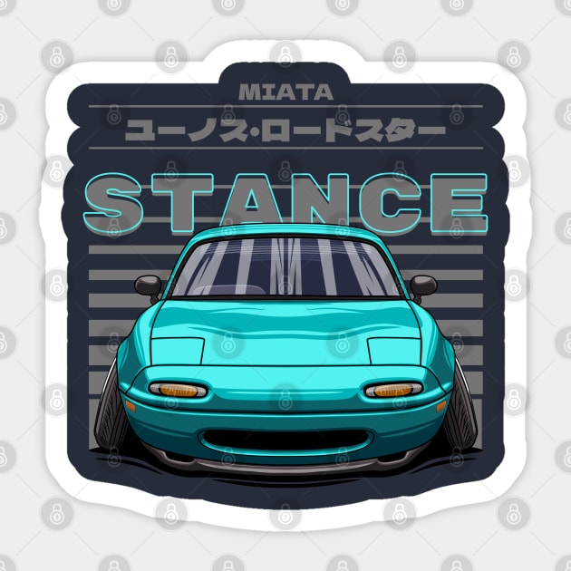 stance of miata (tosca) Sticker by Rezall Revolution